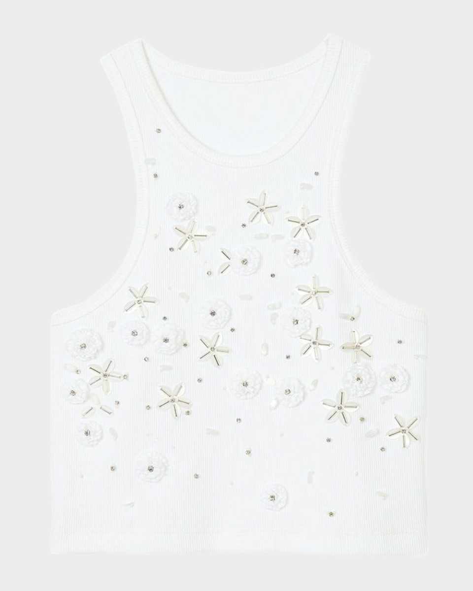 Oasis Embellished Racerback Tank Top